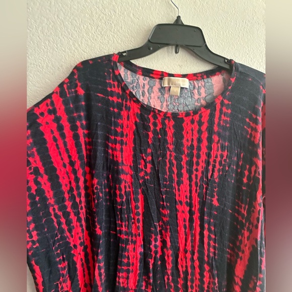 💥Michael Kors Navy and Red Loose Relaxed Blouse S - Picture 5 of 8